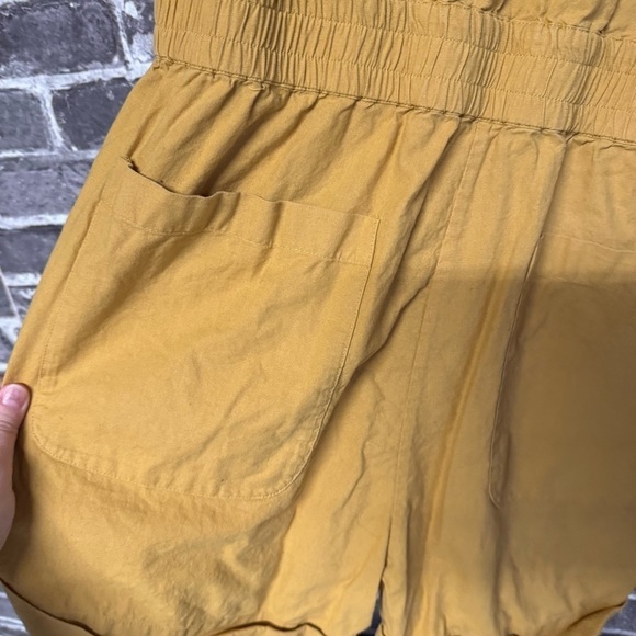 ba&sh Cecile Ruffle Sleeve Romper Playsuit Jumpsuit in Yellow Ochre - Picture 16 of 16